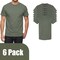 Gildan Unisex Crewneck T-Shirt Blanks for Crafting, Heather Military Green Plain Short Sleeve